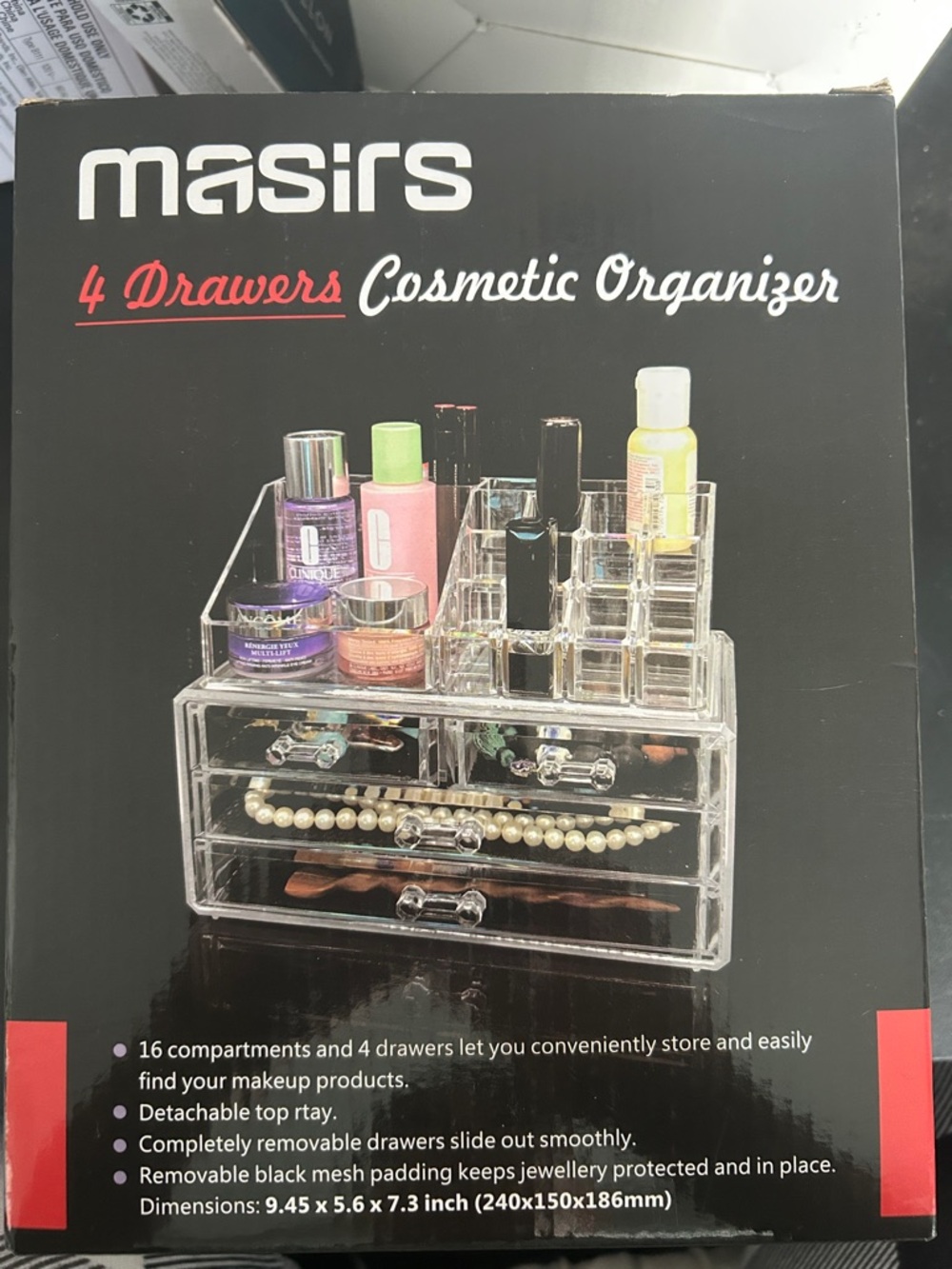 Clear Acrylic Cosmetic Organizer - Clear